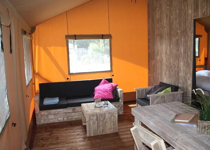 Tente de luxe Veluwe Buitenverblijf Op De Glamping Voor 6 Personen Ll55